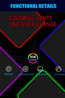 LED Lighting RGB Mouse Pad E-sports Game Keyboard Pad Table Mats Tuf-Gaming Laptop Accessories Mousepad Gamer Deskmat Anime Pc