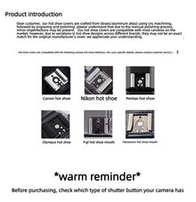 Metal Camera Hot Shoe Cover Suitable for Fujifilm XT2 XT3 XT10 XT20 XT50 X100V X100VI XT30II XT30III Shutter Threaded Button Set