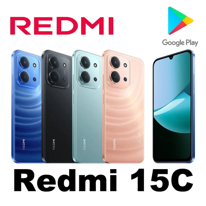 NEW Redmi15C International Version 8GB/256GB Expand 1TB SD Side Fingerprint 3.5mm Jack TÜV Low Blue Light Budget 4G Smartphone