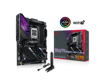 ASUS ROG STRIX X870E-E GAMING WIFI7 NEO, AMD ATX motherboard, 18+2+2 power stages, DDR5 slots, five M.2 slots, PCIe 5.0 with full support for next-gen GPUs, WiFi 7, Dual USB4