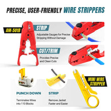 AMPCOM Ethernet Crimping Tool Kit for CAT6/CAT5e RJ45 Connector with Wire Stripper/Punch Down Tool/TEL/LAN Cable Tester