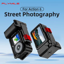 Flymile Action 6 Grip Metal Cage Photography Handle for DJI Osmo Action 6 Accessory Xplorer Grip Aluminum Alloy Protective Case