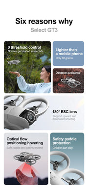 Dron plegable Lenovo GT3 MAX, fotografía aérea 8K HD, posicionamiento de flujo óptico, evasión de obstáculos en cinco lados, dron sin escobillas UAV