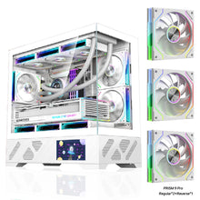 WJCOOLMAN Millennium MATX PC Case 5.5 Inch Screen/Digital Display 360 Water Cooler Sea View Room Customize Screen Computer Case