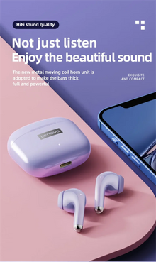 Lenovo Headphones LP40 Pro Wireless Bluetooth 5.4 TWS Hifi Stereo Earphones Gaming Sports Touch Control HD Call with Mic Earbuds