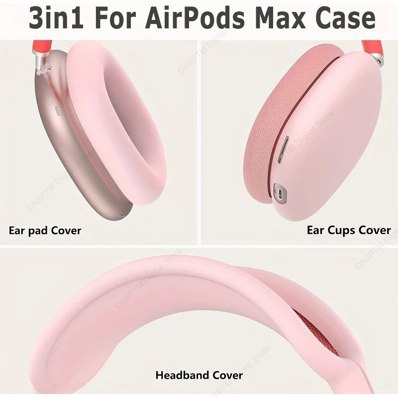 3 in 1 Cover For AirPods Max Case TPU Wireless Headphones Shockproof Cases For Apple AirPods Max Protective Coque For AirPod Max