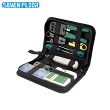 RJ45 Crimping Tool Kit Network RJ45 RJ11 Cable Tester Stripper Punch Down Tool Screwdrivers 10pcs Cat5 Plugs Boots Set