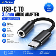 Adaptador de USB-C a AUX de 3.5 mm con DAC, cable de audio HiFi compatible con micrófono para iPhone 15/16, iPad, Samsung y coche