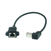 RJ45 Male To Female 90 Degree Up Downed Angle Cord Plugs Ethernet RJ45 8P8C LAN Network Extension Cable 30cm 60cm 100cm 1ft 2ft