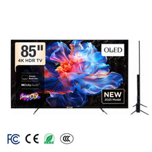 Televisor LED OLED 4K UHD HDR10 Smart TV de 50 a 85 pulgadas, ultra delgado, Android, WiFi, control por voz, modo juego y altavoz integrado