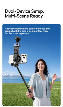 Ulanzi MT-44M 1.49M Magsafe Tripod Stand for Iphone Android Smartphone Camera DSLR Selfie Stick with 360° Ballhead for Vlog Live