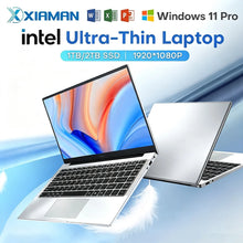 Computadora portátil ultradelgada de 14.1" con Windows 11 Pro, Intel Atom A3950, 12 GB de RAM, SSD de 1 TB/2 TB, notebook Full HD 1080p para oficina y estudio
