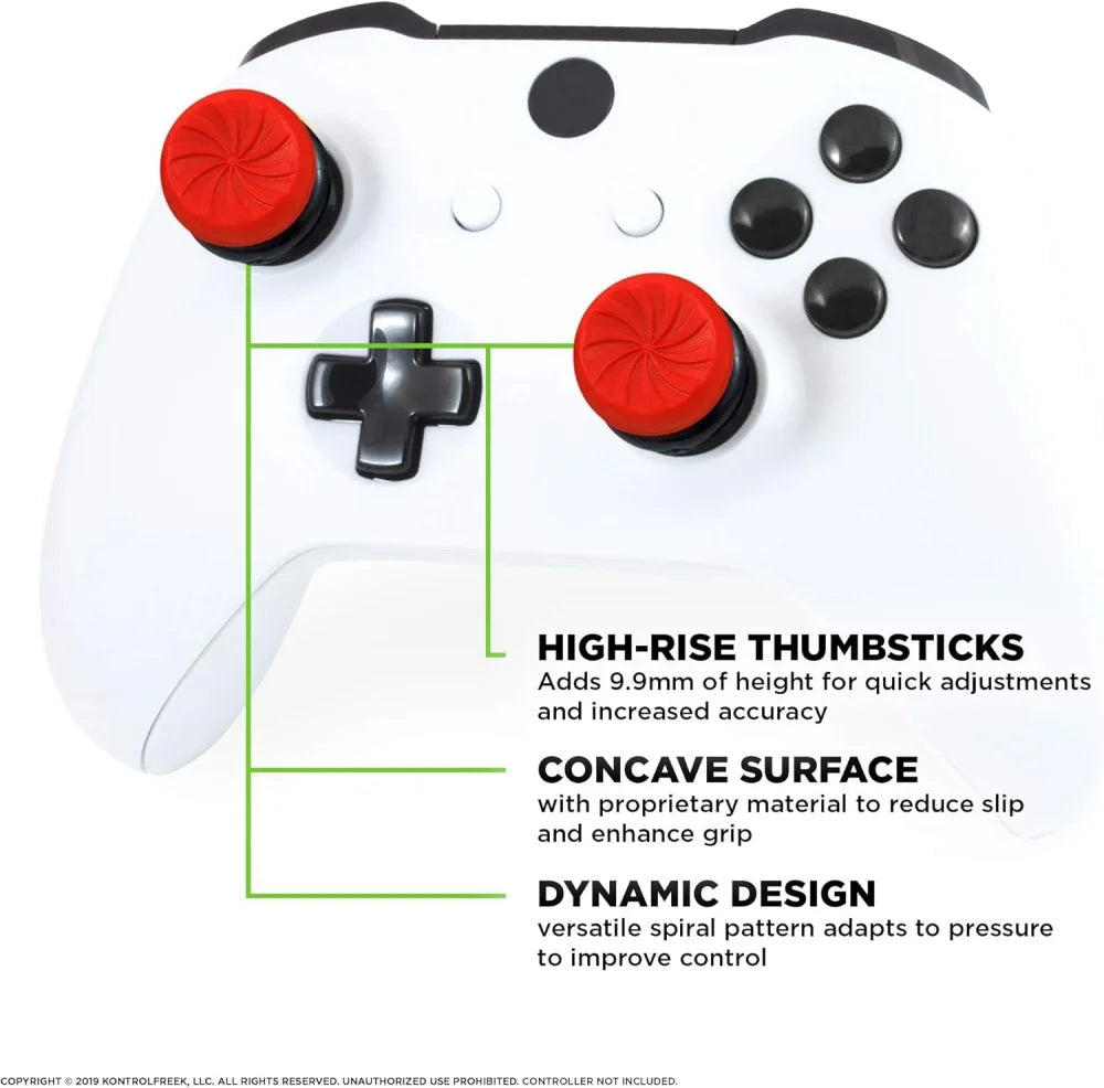 2Pcs Hand Grip Extenders Caps for Xbox Series Game Controller Gamepad Thumb Stick Grips High/Low Rise Covers For Xbox one/One S