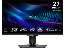 MSI 27 inch QHD 2K 1440P 300Hz Adaptive Sync 0.5ms HDR1000 Mini LED Ai vision VRR supported Gaming Computer Monitor with Height Adjustable, Swivel, Pivot & Tilt Stand MAG 274QPF X30MV