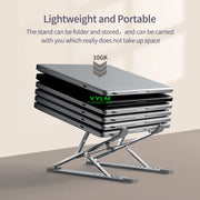 Soporte para portátil YYLM N8 de aluminio para Macbook, ajustable, portátil, más estable, soporte refrigerador, soporte plegable para portátil