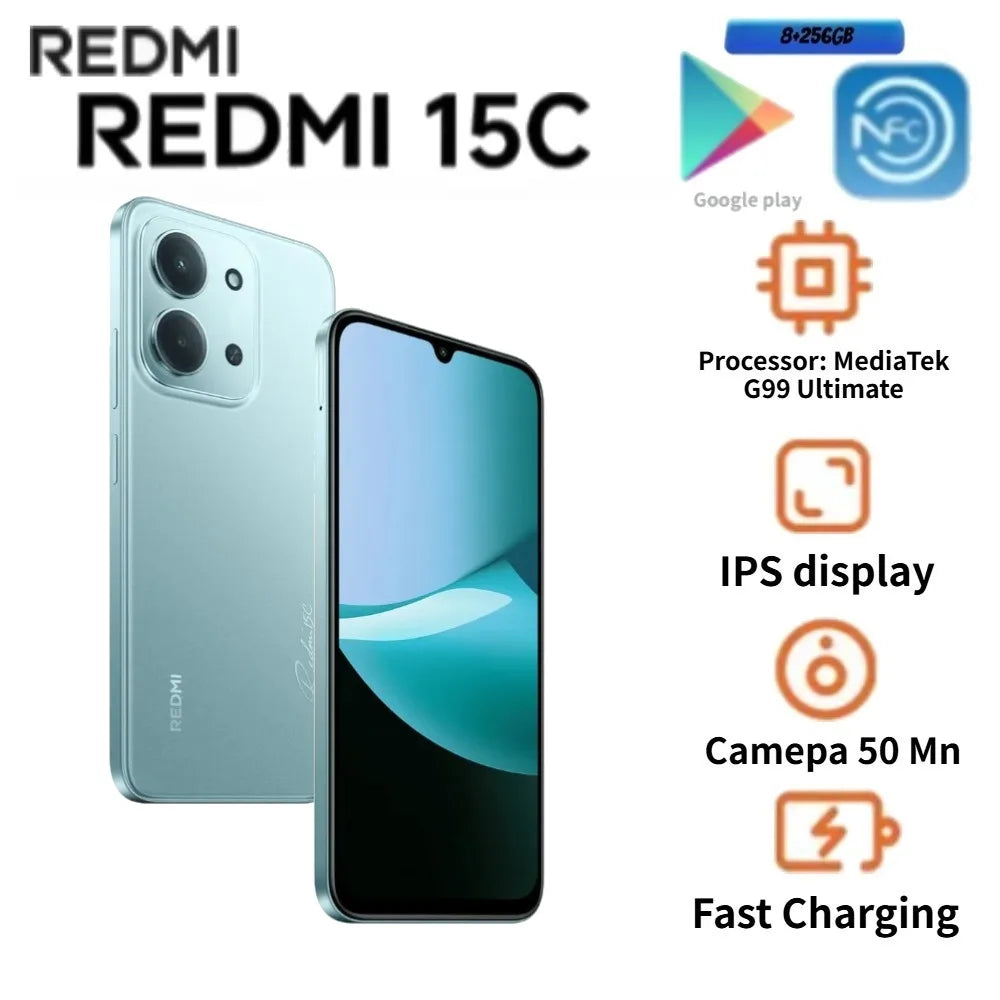 2026 New Redmi 15C Unlocked Android Smartphone 8+256GB Dual SIM Dual Standby Feature Official Authentic Product