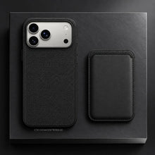 For MagSafe 2-In-1 Textured Phone Case For iPhone 18 17 16 15 14 13 12 Pro Max Air With Magnetic Card Holder Wallet Bumper Cover
