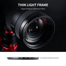 K&F CONCEPT 37-105mm UV Filter Lens MC Ultra Slim Optics with Multi Coated Protection 37mm 49mm 52mm 58mm 62mm 67mm 77mm 82mm