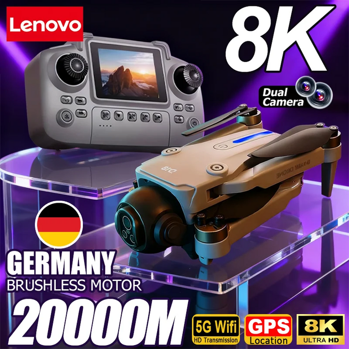 Lenovo D18 Drone 8K Aerial HD Dual Camera Intelligent Obstacle Avoidance Brushless Power GPS Return Screen Remote Control Drone