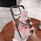 Pink Lily Magnetic Phone Case For iPhone 17 16 15 14 13 12 11Pro Max Plus It features a stylish pattern design