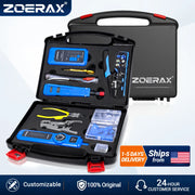 Kit de herramientas para crimpar RJ45 Pass Through ZoeRax CAT7/CAT6, probador de cables de red, herramienta de impacto, pelador y cortador, conectores CAT6/CAT5.