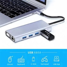 11 Ports USB C Docking Stations USB C HUB Type C to HDMI Adapter 4K USB 3.0 Splitter Adapter For PC Laptop Macbook