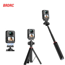 BRDRC Tripod for DJI Osmo 360 II Camera Quick-release Mount Adapter Tripod Selfie Stick With Cold Shoe Photography Accessories
