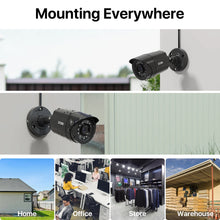 ZOSI 4pcs/lot 1080p HD-TVI CCTV Security Camera ,80ft Night Vision ,Outdoor Whetherproof Surveillance Camera Kit