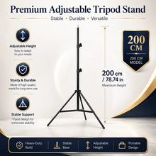 Portable Projector Tripod Adjustable Height Stable Base Floor Stand for Camera Ring Light Projector