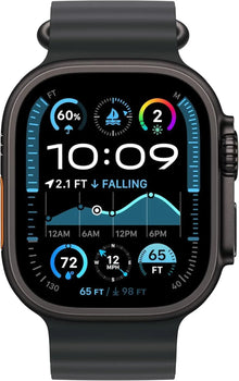Apple Watch Ultra 3 [GPS + Cellular, 49mm] Black Titanium Case with Black Ocean Band, One Size (Renewed-Like New)
