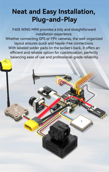 SpeedyBee F405 WING MINI Fixed Wing Flight Controller 2-6S LiPo for RC Fixed Wing Model Airplane Drone