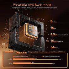 ACEMAGIC S3A Mini PC Gaming AMD R7 H255 RAM 16GB LPDDR5 512GB SSD Gamer Computer RGB Light Control WiFi6 BT5.2