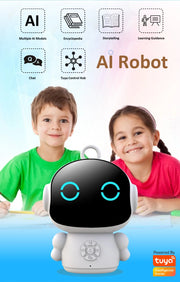 Robot inteligente de IA, WiFi, juguetes de educación temprana para niños, reconocimiento de voz y máquina de aprendizaje educativo interactiva por voz
