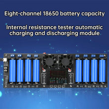 8 Channel 18650 Battery Capacity Tester 2.4" Screen Internal Resistance Analyzer Auto Charge Discharge Module Lithium Ion