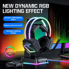 ONIKUMA Gaming Headset Wired Headset Player PC PS4 with RGB Lighting HD Flexible Microphone Headset for Xbox PS5 PC Games