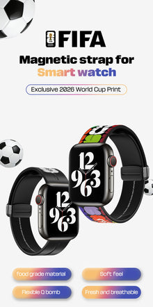 Apple Watch Band FIFA 2026 Official Licensed Magnetic Buckle Soft Silicone Sport Strap, World Cup Commemorative Edition F26W01