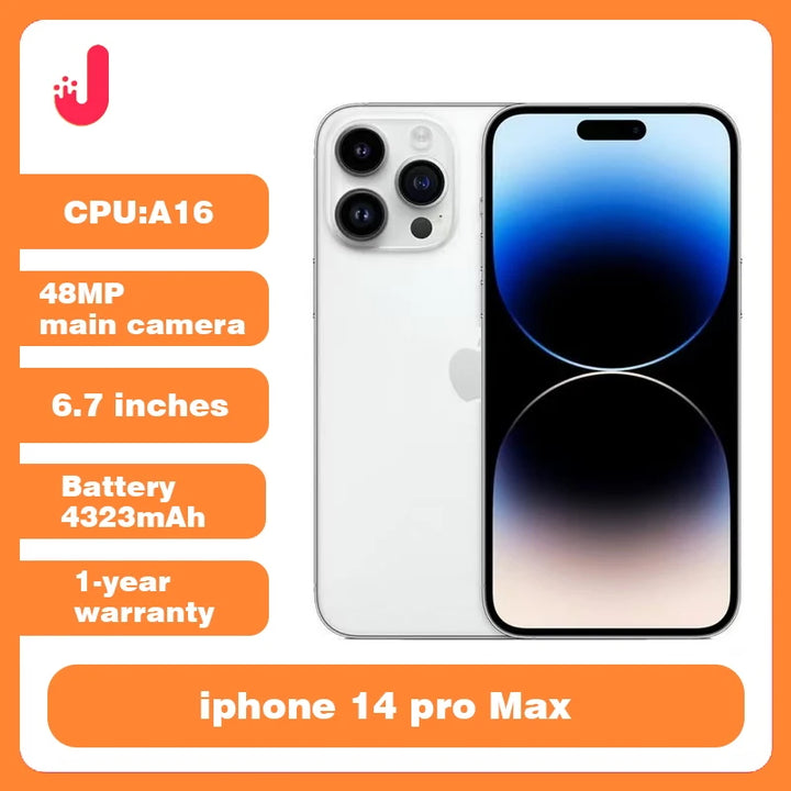 Apple iPhone 14 Pro Max Original 128GB 256GB ROM 6GB RAM 6.7" Retina OLED auténtica, Face ID, chip A15, NFC, libre, usado
