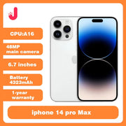 Apple iPhone 14 Pro Max Original 128GB 256GB ROM 6GB RAM 6.7" Retina OLED genuino, Face ID, chip A15, NFC, desbloqueado, usado