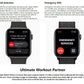 100% Original Apple Watch Series 4 Smartwatch 40MM/44MM GPS Aluminum with Sport Band (Renewed)