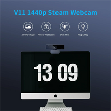 Nuroum V11 Hochwertige 1080p 60fps Full HD Plug & Play Computer USB Webkamera Mini-Webcam 2K für PC Laptop mit Mikrofon