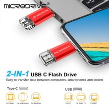 TYPE-C USB Flash Drive 128GB OTG Direct Connection Pen Drive 64GB Memory Stick 16GB Creative Business Gift Red U Disk Blue 32G