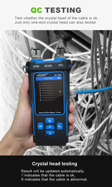 NOYAFA NF-8508 LCD Cable Tester Measure Length Wiremap PoE Testing VFL&OPM CAT5 CAT6 RJ45 Tester Cable Locator Inspection Tools