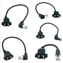 RJ45 Male To Female 90 Degree Up Downed Angle Cord Plugs Ethernet RJ45 8P8C LAN Network Extension Cable 30cm 60cm 100cm 1ft 2ft