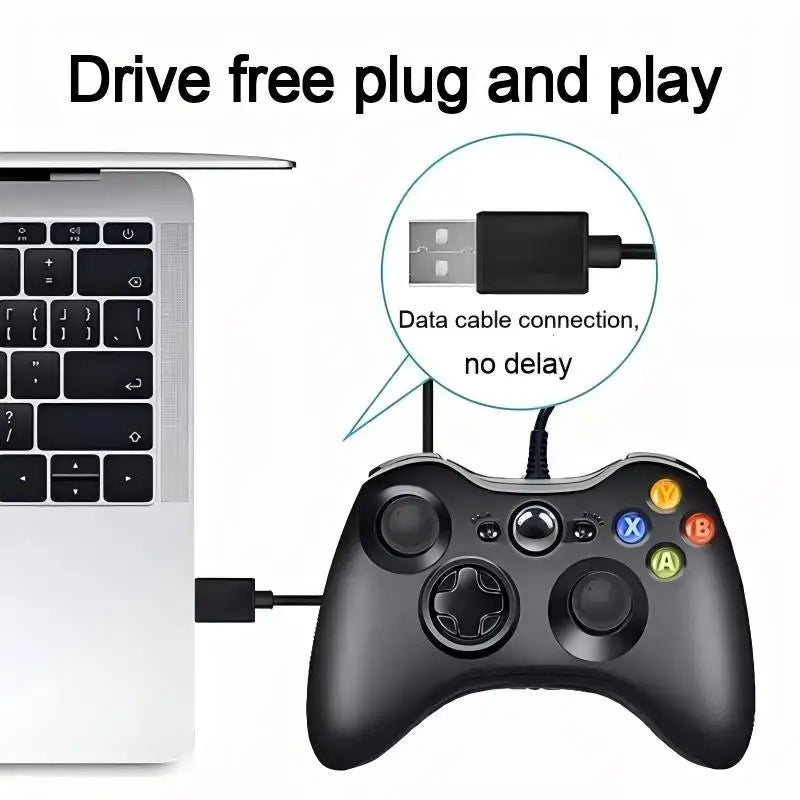 For Xbox 360 Wired Game Controller USB Wired Joystic Gamepad for Microsoft Xbox 360, PC Windows 7,8,10 with Dual-Vibration Turbo