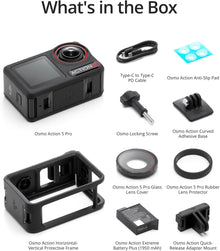 DJI Osmo Action 5 Pro Camera Open Box 1/1.3" Sensor 4K/120fps Video Subject Tracking 12h Extended Battery Life with 3 Batteries 1.5m Rod Battery Case