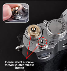 Metal Camera Hot Shoe Cover Suitable for Fujifilm XT2 XT3 XT10 XT20 XT50 X100V X100VI XT30II XT30III Shutter Threaded Button Set