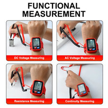 Wrist-worn Auto-ranging Digital Multimeter Multi Tester DCV ACV Resistance Continuity Measurement with Wearable Wrist Strip