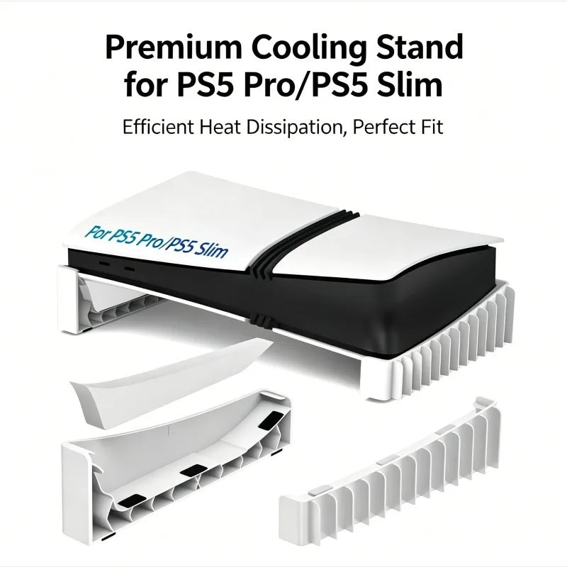 For PS5 Slim & Pro Console and Hold 12 Game Disc, Compatible with PlayStation 5 Slim/Pro Disc & Digital Edition Horizontal Stand