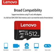 Lenovo High Speed Memory Card 1TB Cartao De Memoria 512GB Micro SD Card 256GB Class 10 TF Flash Card For Phone Tablet UAV NEW