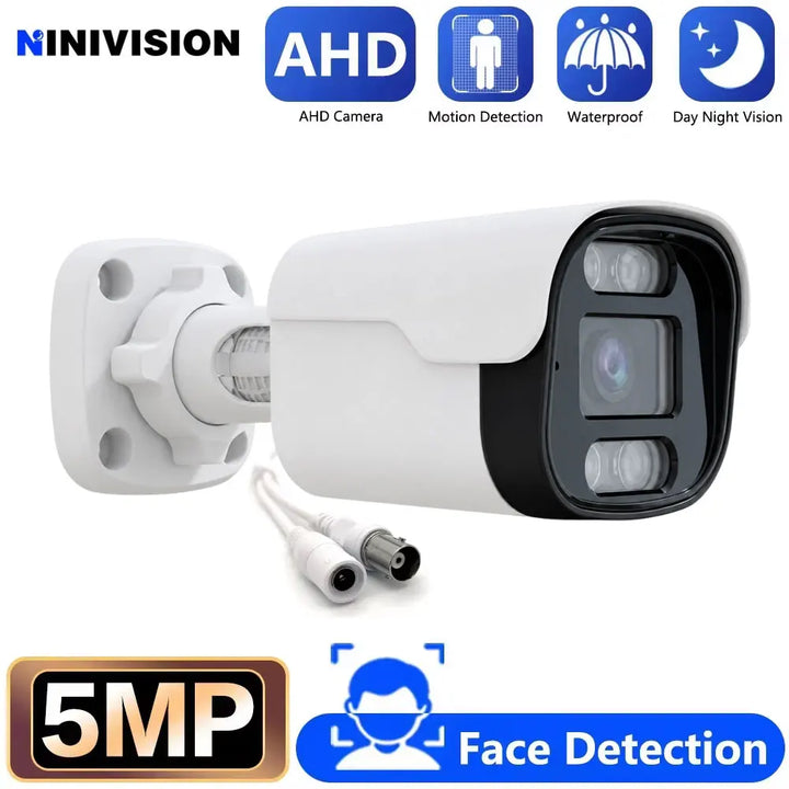 Cámara de seguridad analógica CCTV cableada de 5 MP para exteriores, resistente al agua, tipo domo AHD, videovigilancia con conector BNC, compatible con DVR AHD de 4K y 5 MP XMEYE